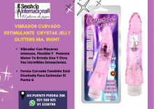 VIBRADOR CURVADO ESTIMULANTE CRYSTAE JELLY SEXSHOP INTERNACIONAL